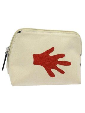 BVLGARI Pouch Canvas Red White